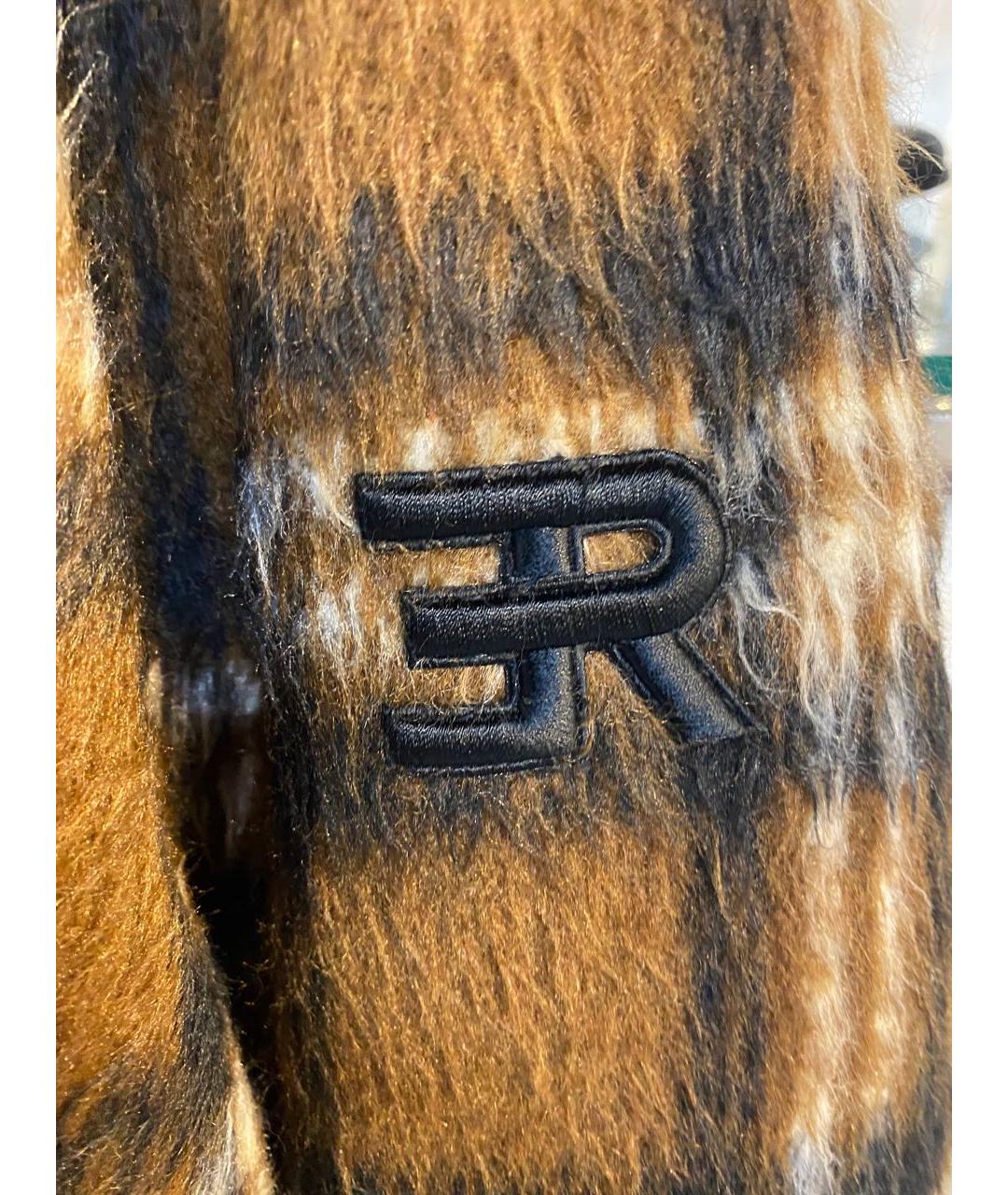 ERMANNO FIRENZE Коричневое полиэстеровое пальто, фото 3