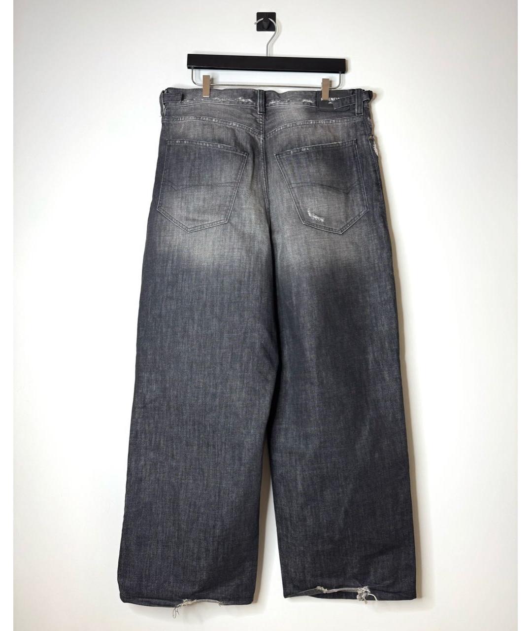 BALENCIAGA Серые хлопковые прямые джинсы, фото 3