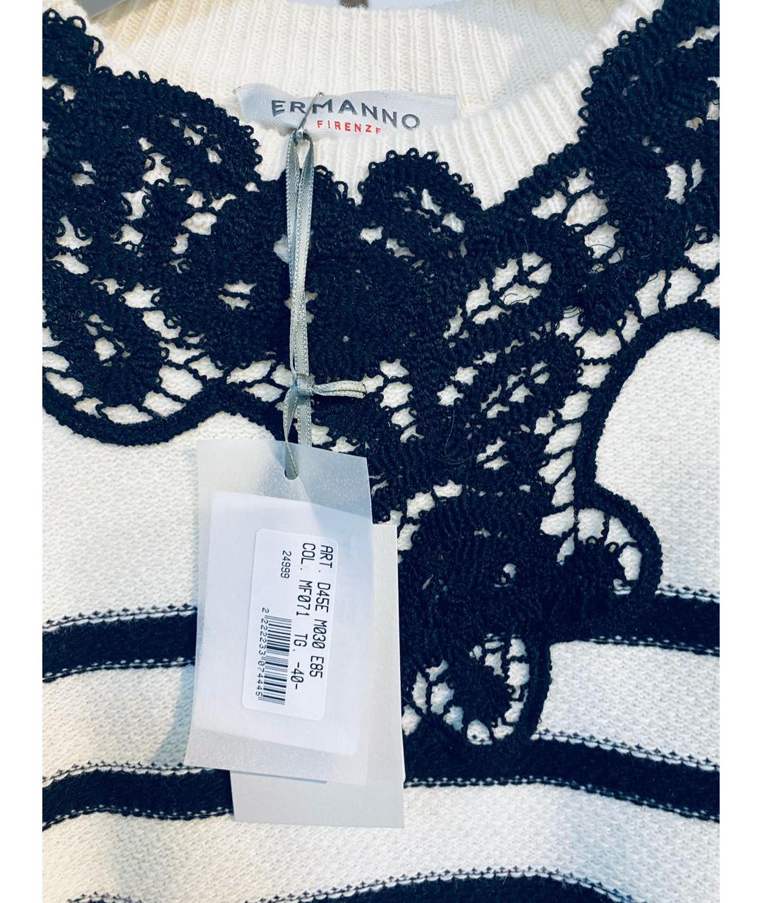 ERMANNO FIRENZE Белый шерстяной джемпер / свитер, фото 3