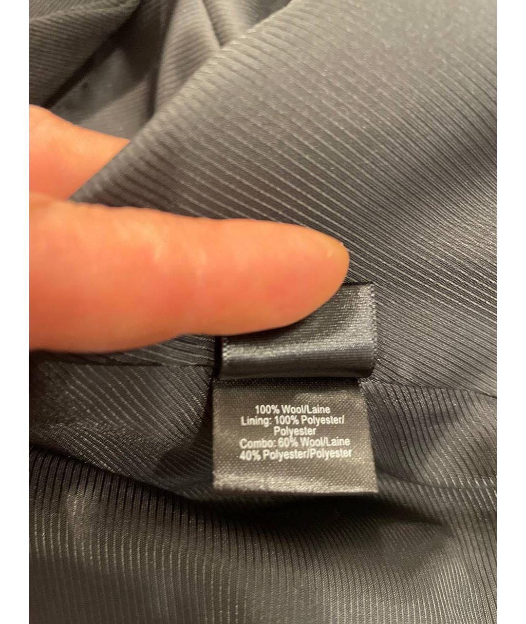 VERA WANG Черный шерстяной жакет/пиджак, фото 6