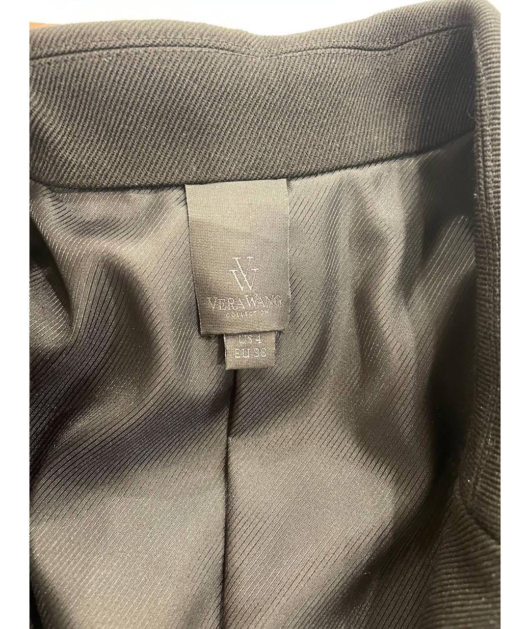 VERA WANG Черный шерстяной жакет/пиджак, фото 4