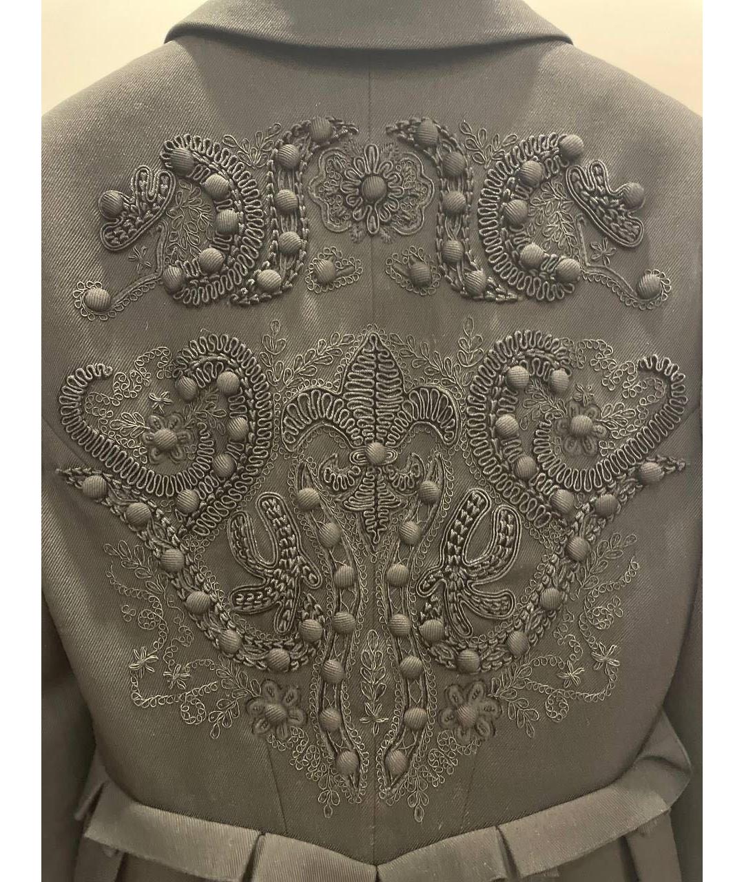 VERA WANG Черный шерстяной жакет/пиджак, фото 3