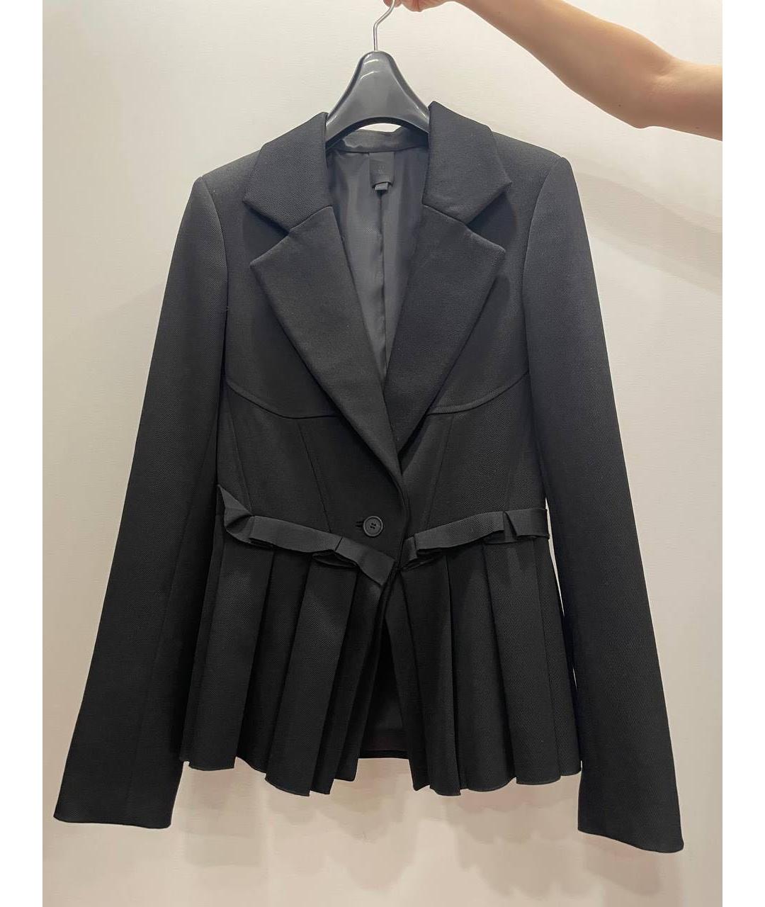 VERA WANG Черный шерстяной жакет/пиджак, фото 7