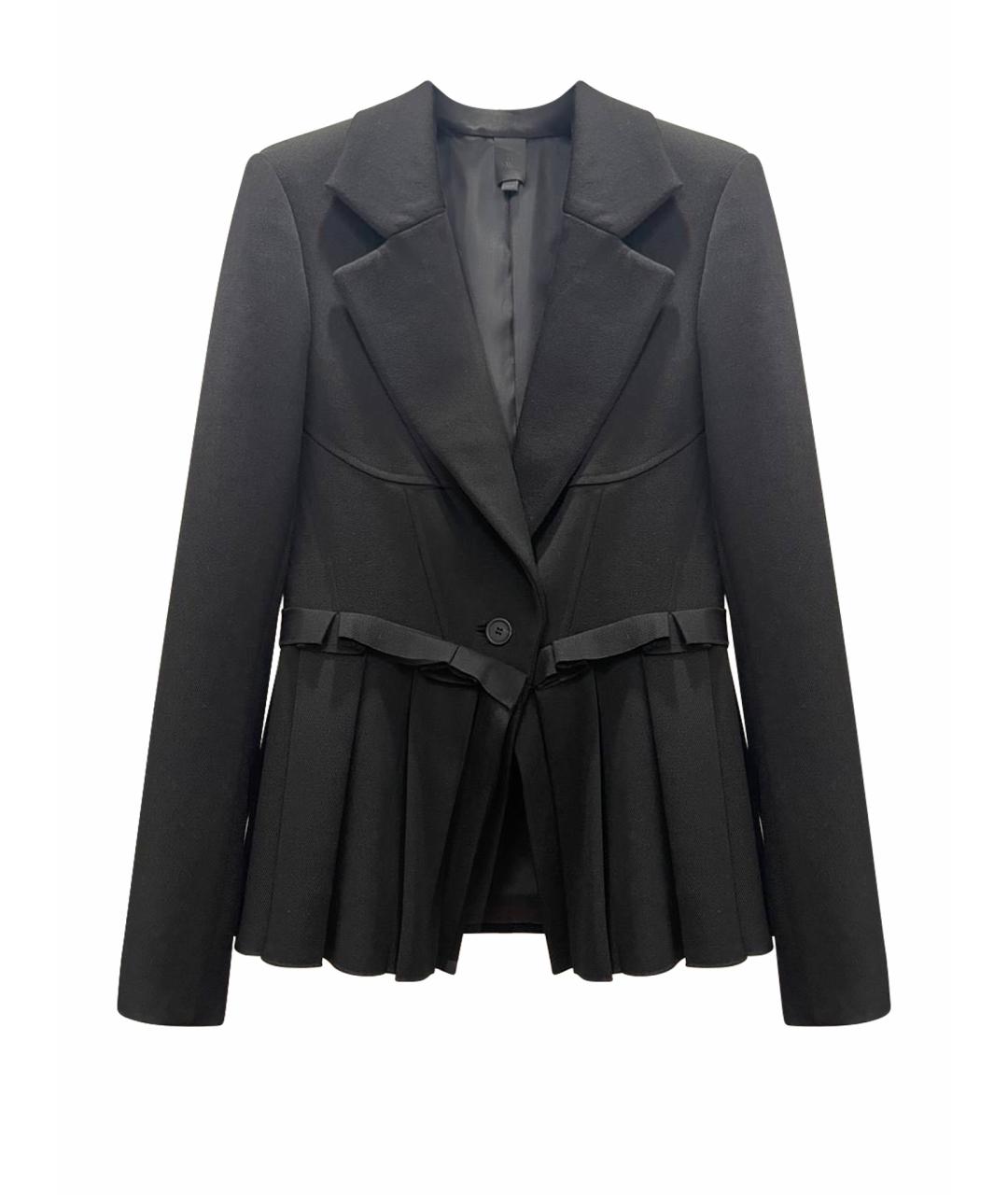 VERA WANG Черный шерстяной жакет/пиджак, фото 1