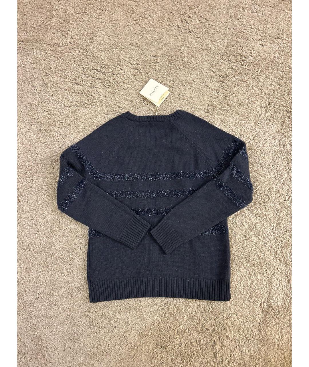 PESERICO Темно-синий шерстяной джемпер / свитер, фото 2