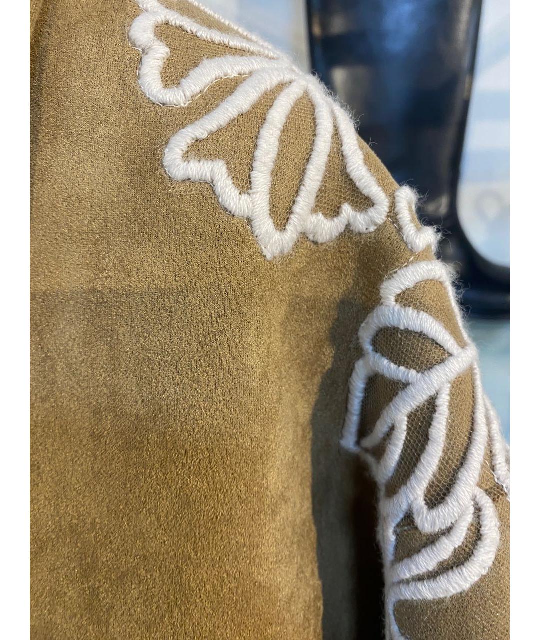 ERMANNO FIRENZE Золотая полиэстеровая дубленка, фото 4