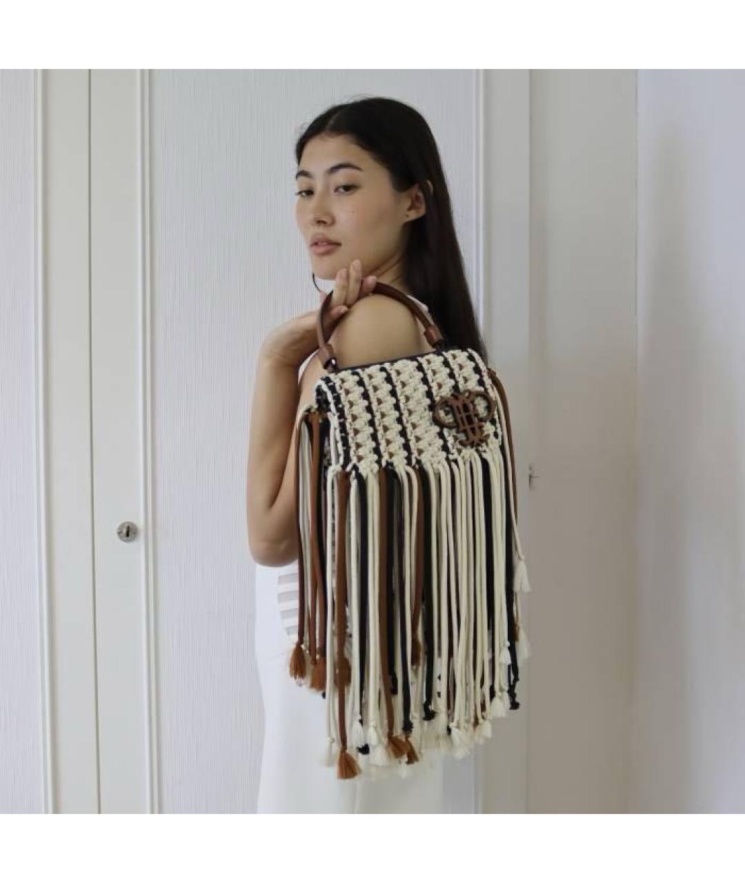 EMILIO PUCCI Коричневая тканевая сумка с короткими ручками, фото 7