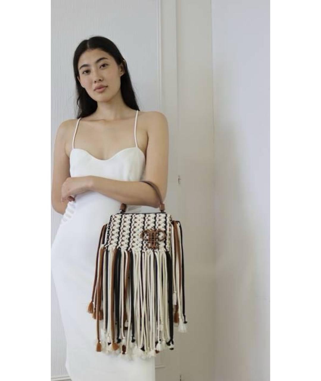 EMILIO PUCCI Коричневая тканевая сумка с короткими ручками, фото 8