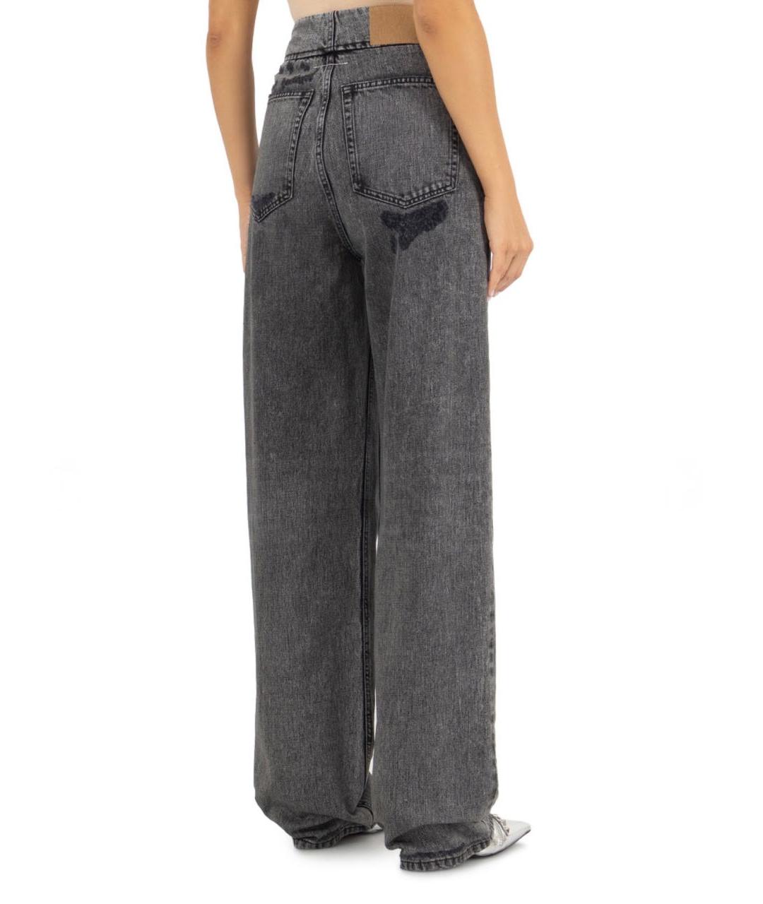 MM6 MAISON MARGIELA Серые хлопковые прямые джинсы, фото 6