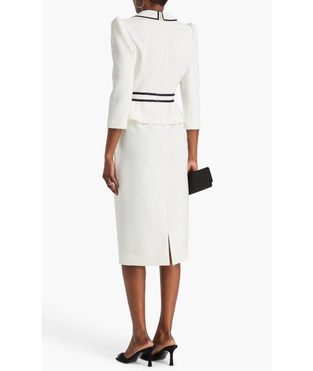 JENNY PACKHAM Белое полиэстеровое коктейльное платье, фото 3