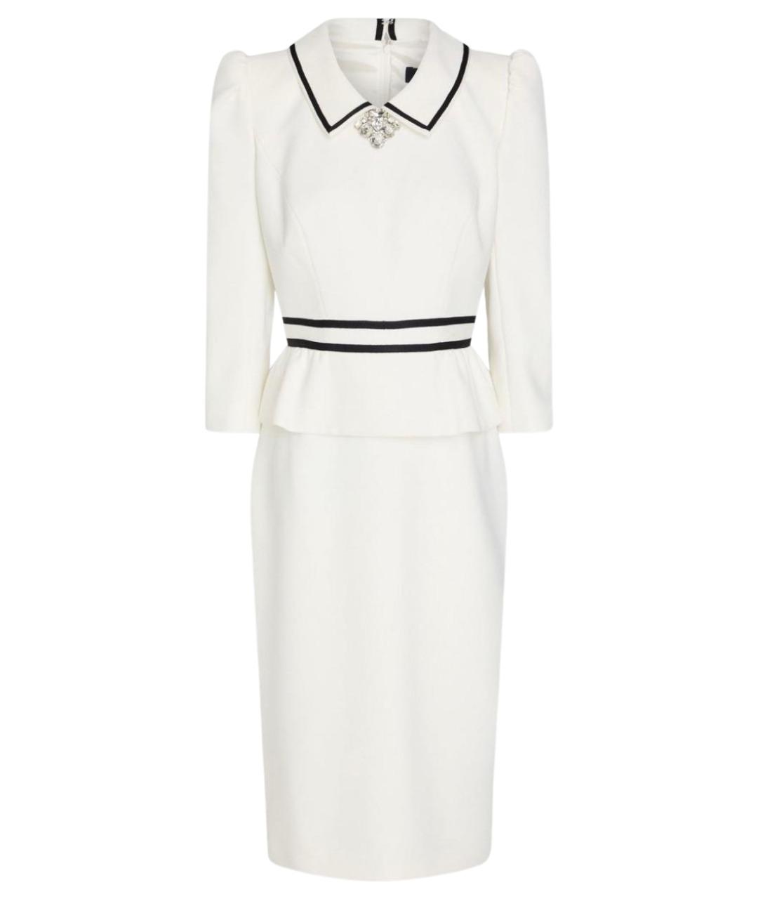 JENNY PACKHAM Белое полиэстеровое коктейльное платье, фото 1