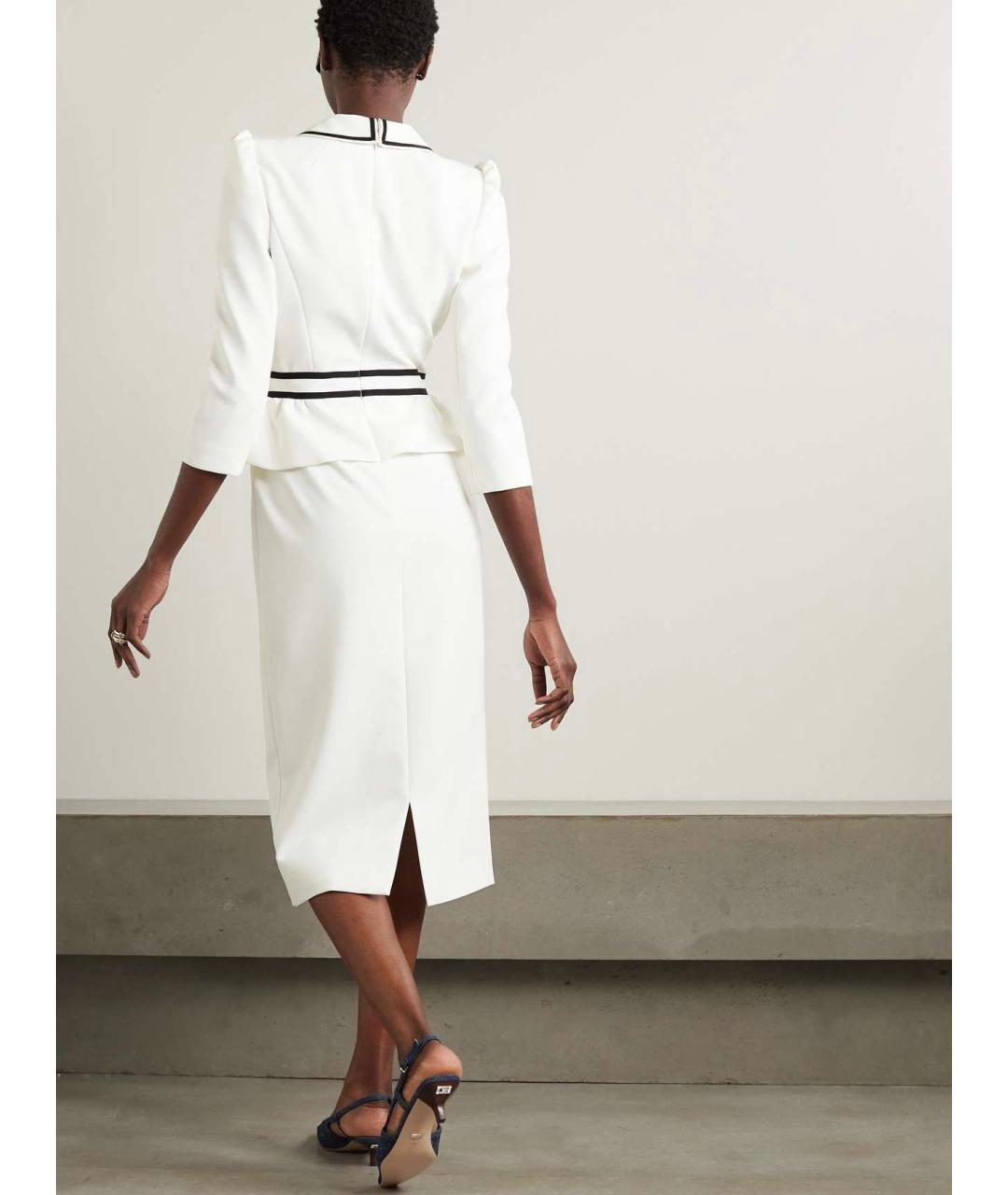 JENNY PACKHAM Белое полиэстеровое коктейльное платье, фото 5