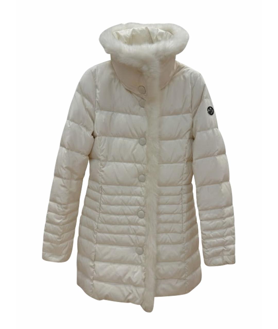 ARMANI JEANS Белый полиэстеровый пуховик, фото 1