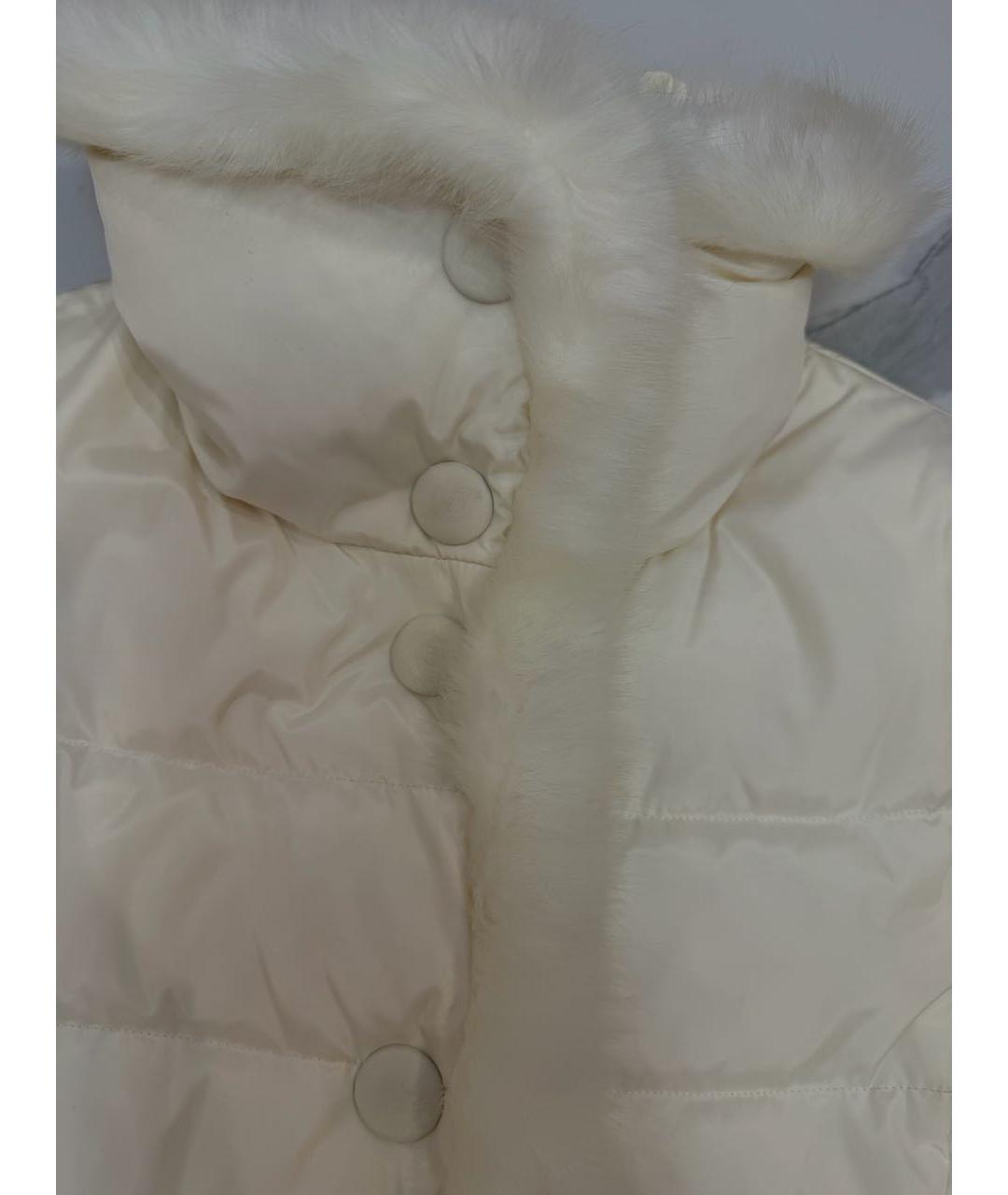 ARMANI JEANS Белый полиэстеровый пуховик, фото 3