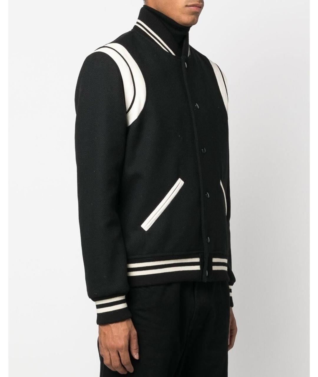 SAINT LAURENT Черная шерстяная куртка, фото 4