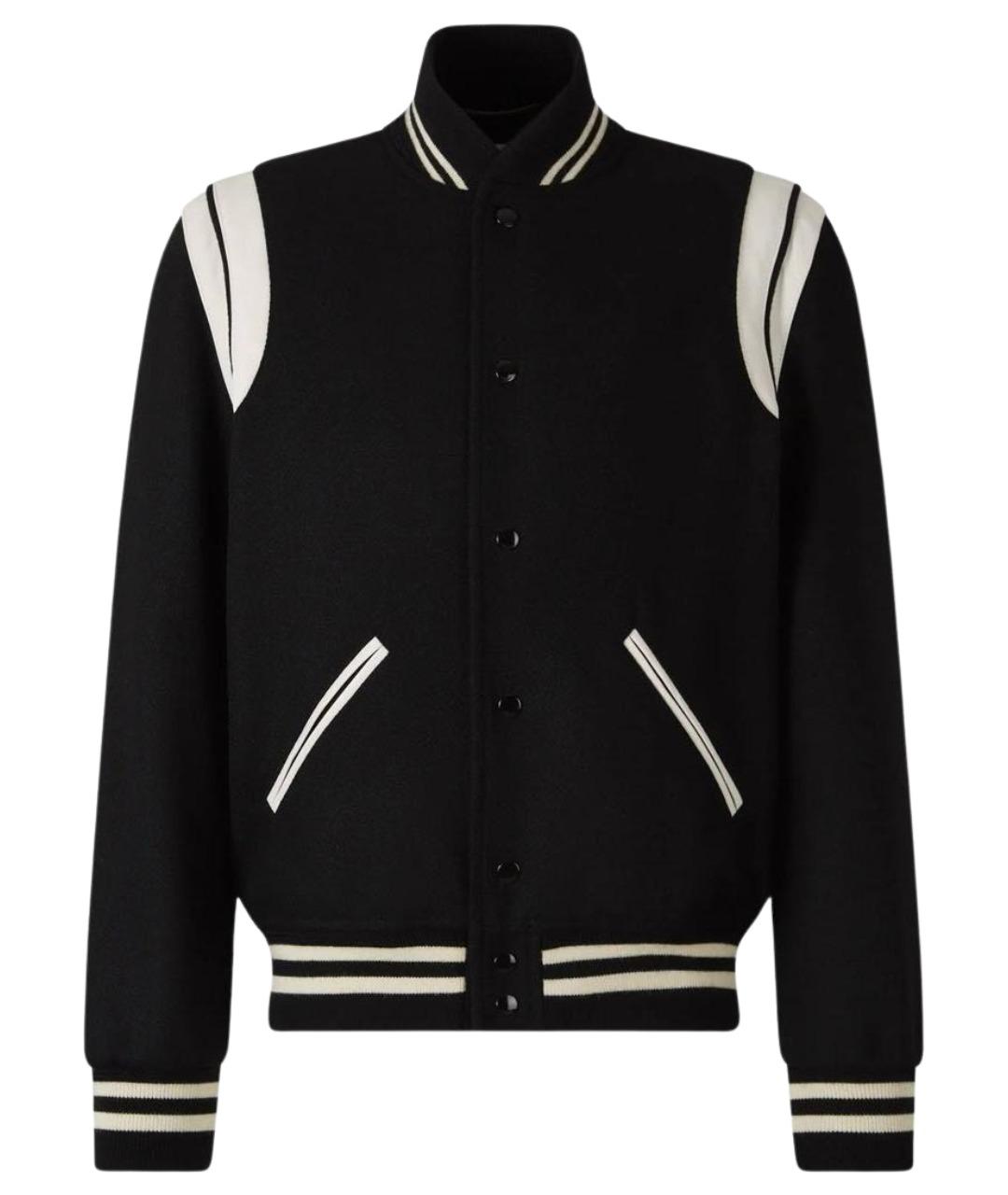 SAINT LAURENT Черная шерстяная куртка, фото 1