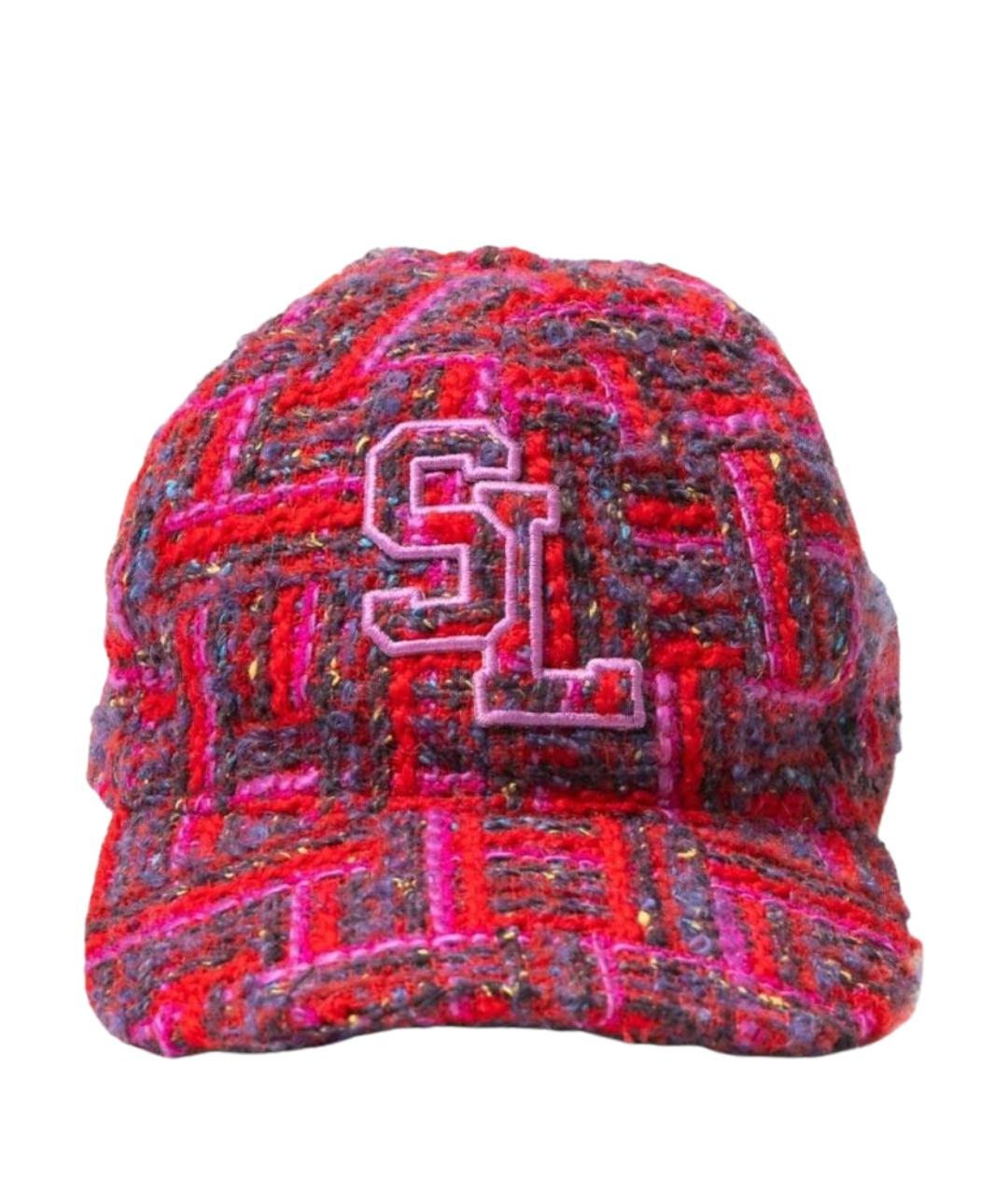 SAINT LAURENT Красная шерстяная кепка, фото 1