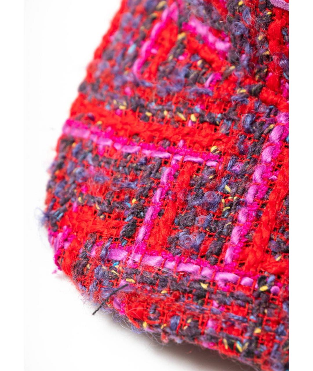 SAINT LAURENT Красная шерстяная кепка, фото 4