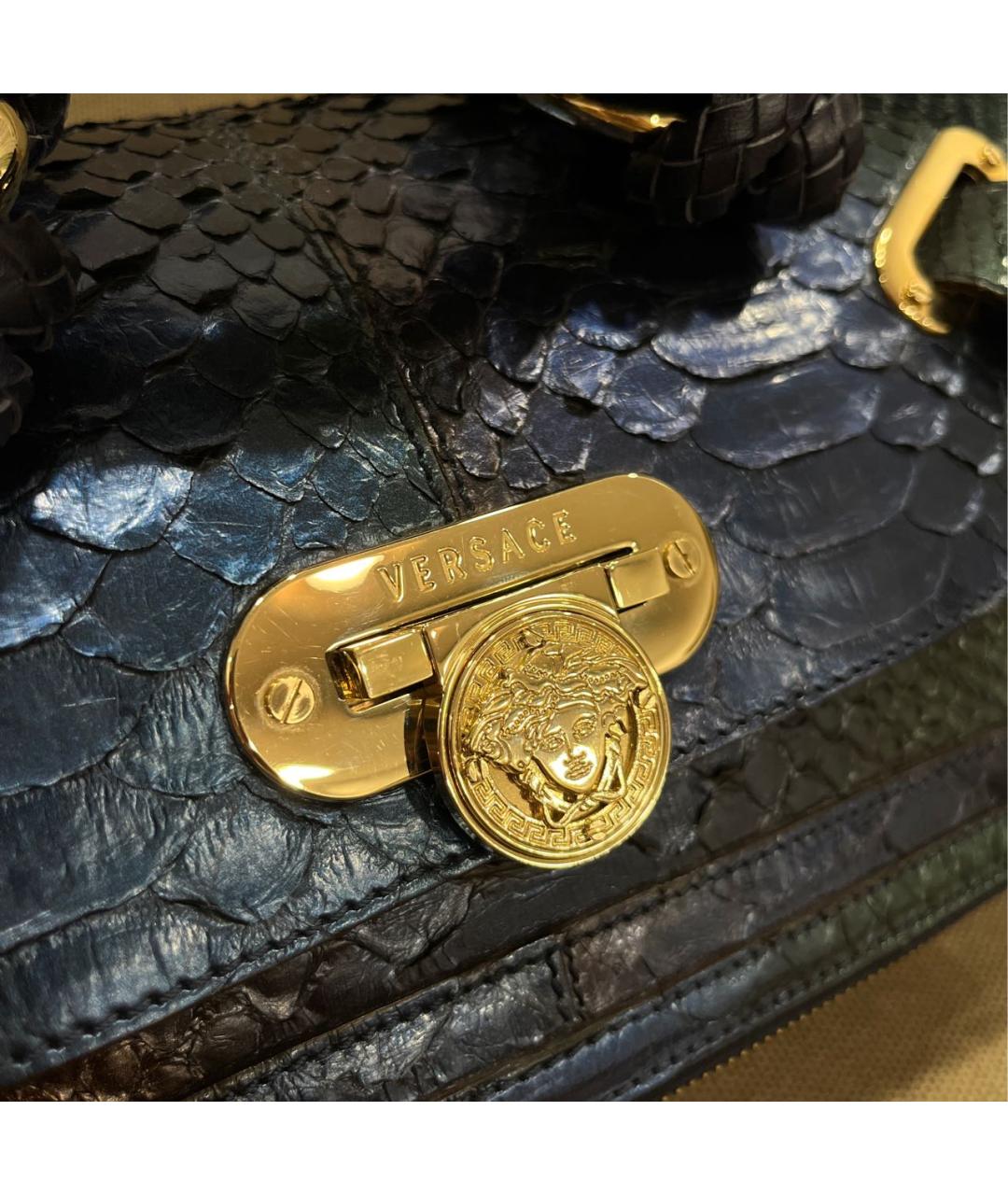 VERSACE Мульти сумка с короткими ручками из экзотической кожи, фото 5