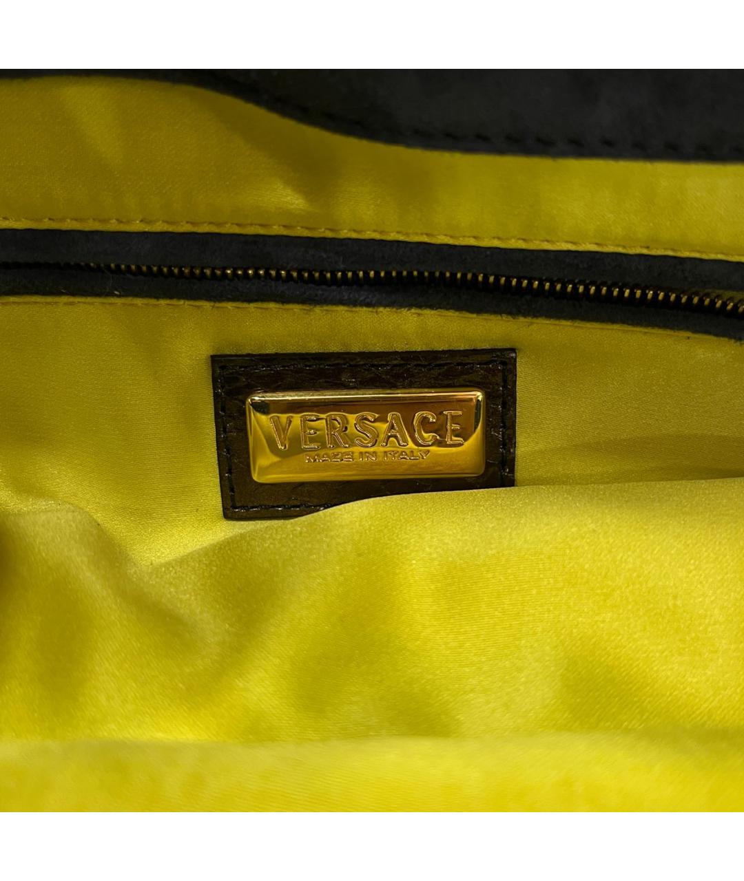 VERSACE Мульти сумка с короткими ручками из экзотической кожи, фото 4