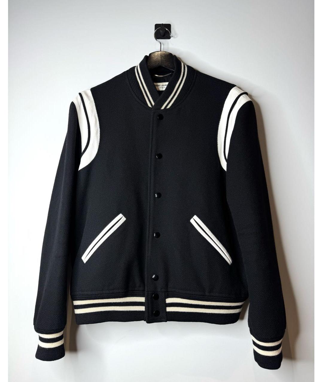 SAINT LAURENT Черная шерстяная куртка, фото 2