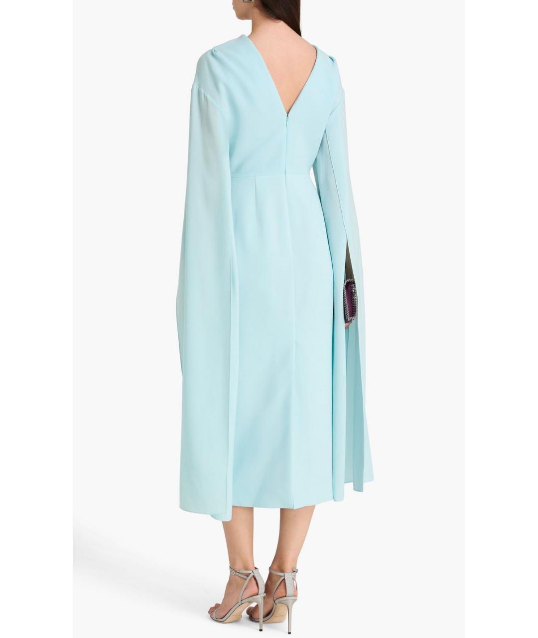 ROKSANDA Голубое ацетатное коктейльное платье, фото 7