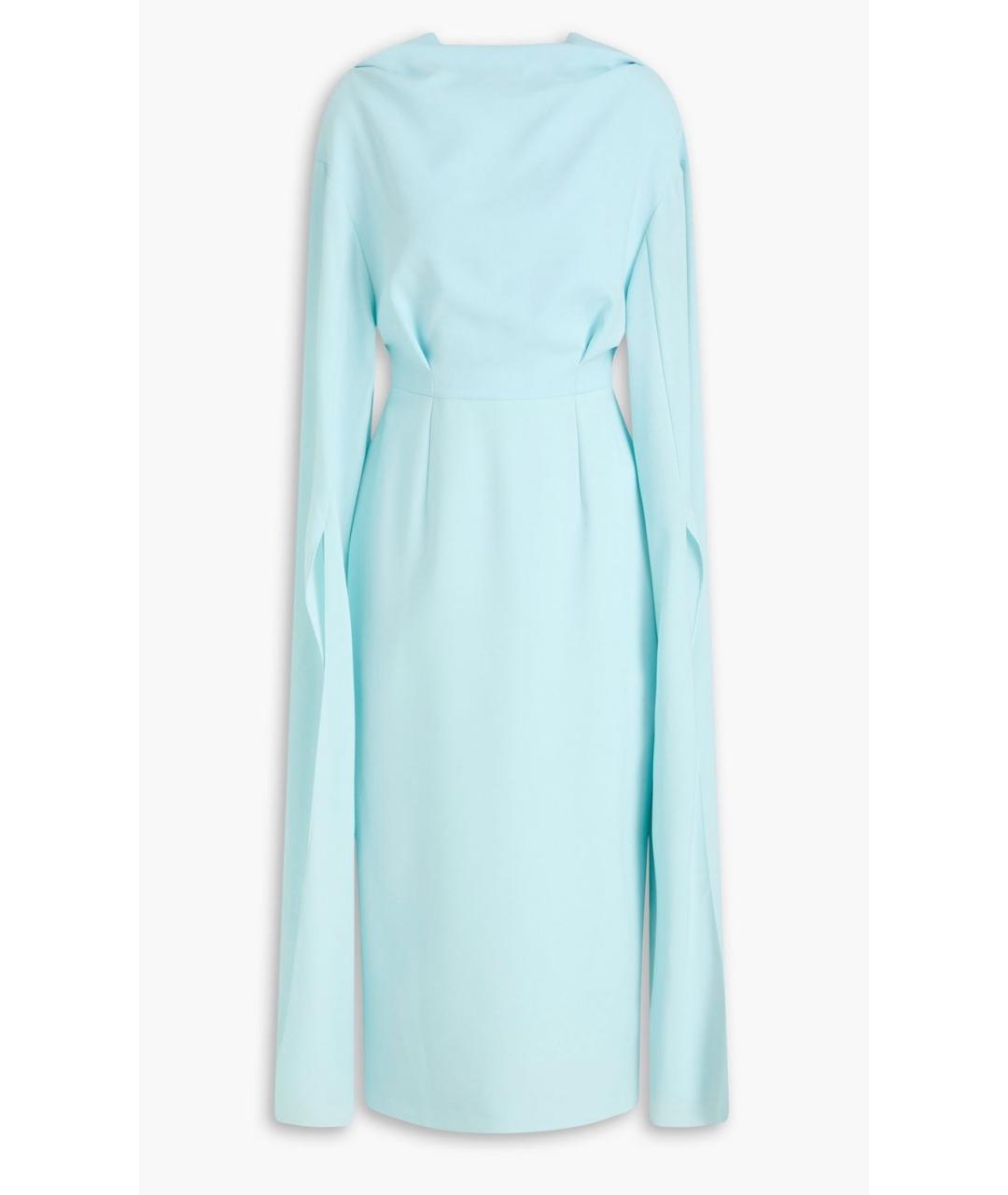 ROKSANDA Голубое ацетатное коктейльное платье, фото 8