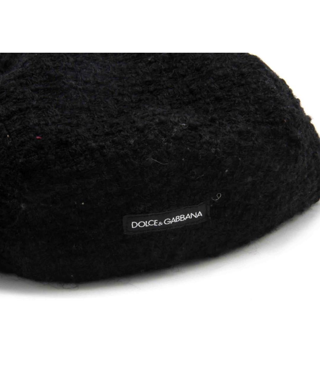 DOLCE&GABBANA Черная шерстяная кепка, фото 2