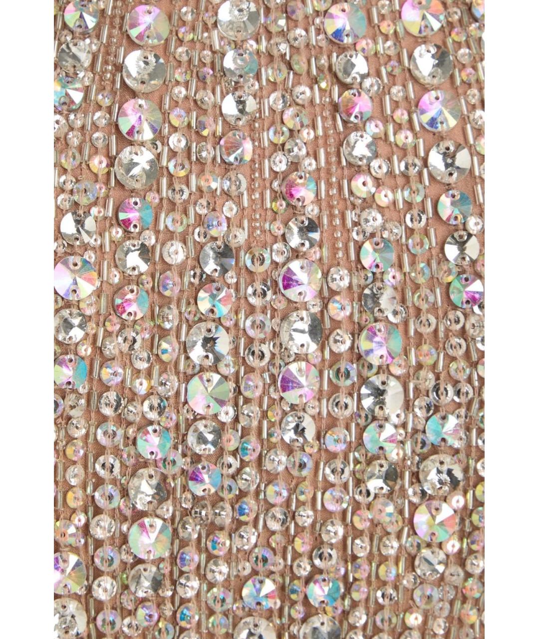 JENNY PACKHAM Бежевое вискозное коктейльное платье, фото 4