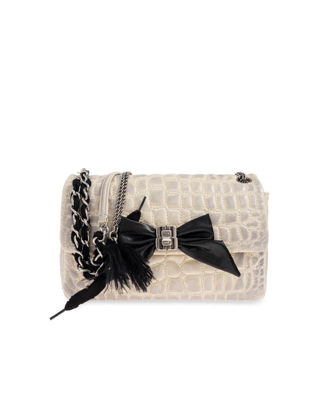 BALENCIAGA Бежевая кожаная сумка через плечо, фото 7