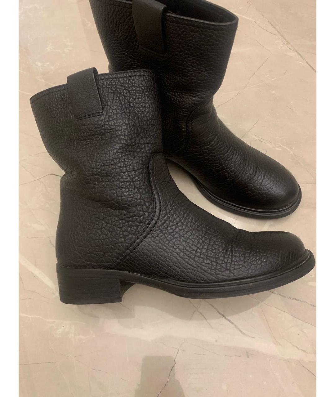 MIU MIU Черные кожаные полусапоги, фото 6