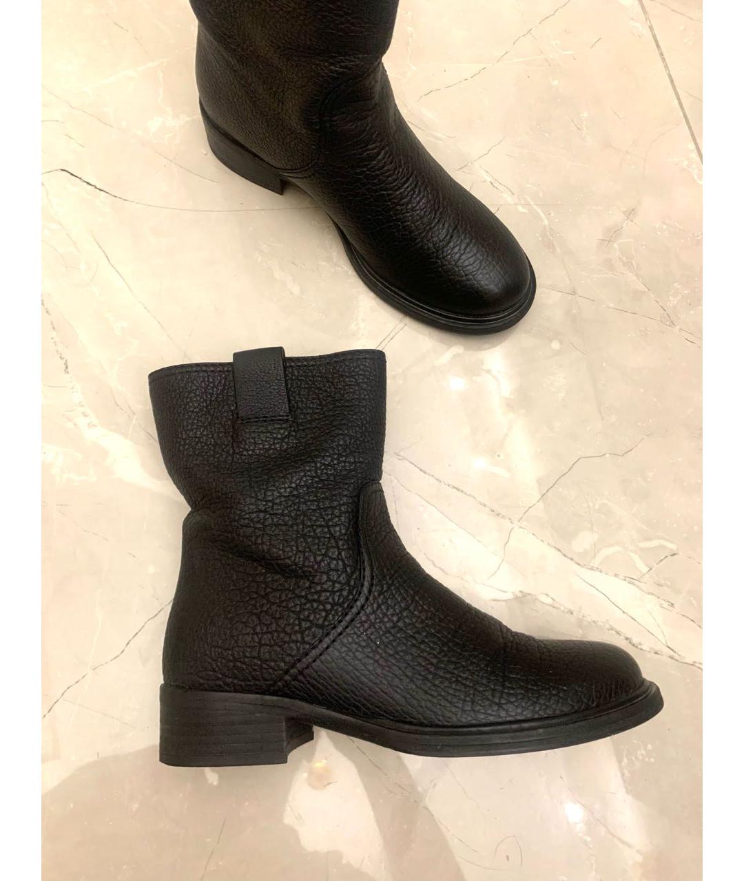 MIU MIU Черные кожаные полусапоги, фото 7