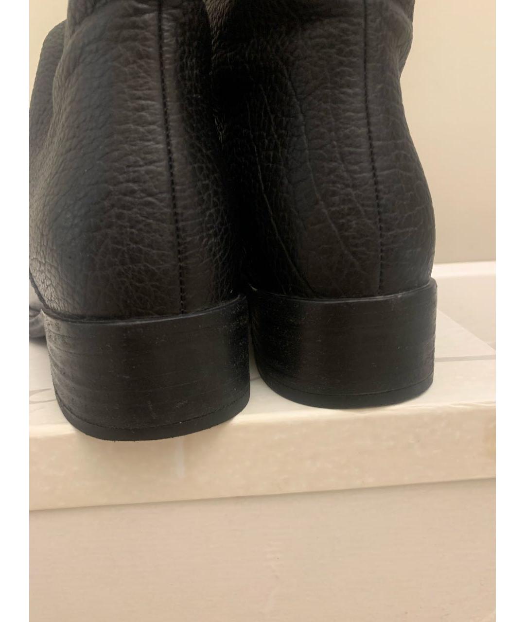 MIU MIU Черные кожаные полусапоги, фото 5