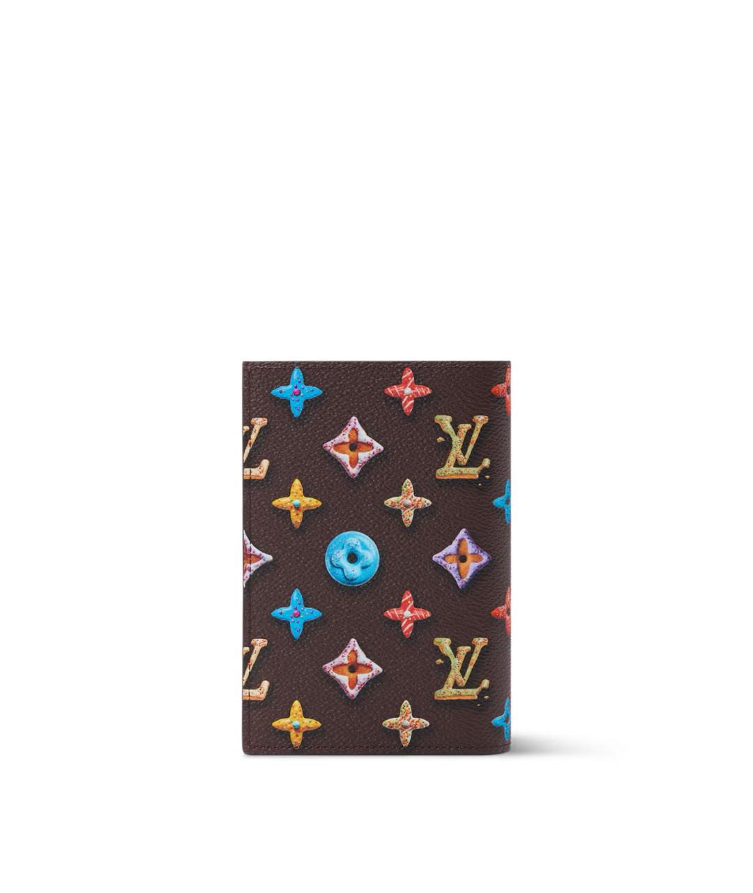 LOUIS VUITTON Коричневый кожаный кошелек, фото 4