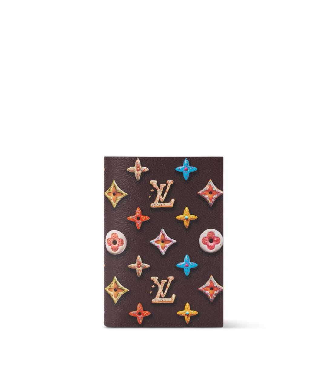 LOUIS VUITTON Коричневый кожаный кошелек, фото 5