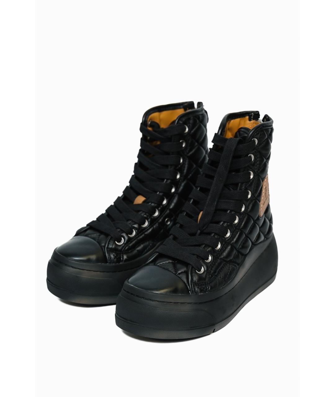 R13 Черные кожаные кеды, фото 4