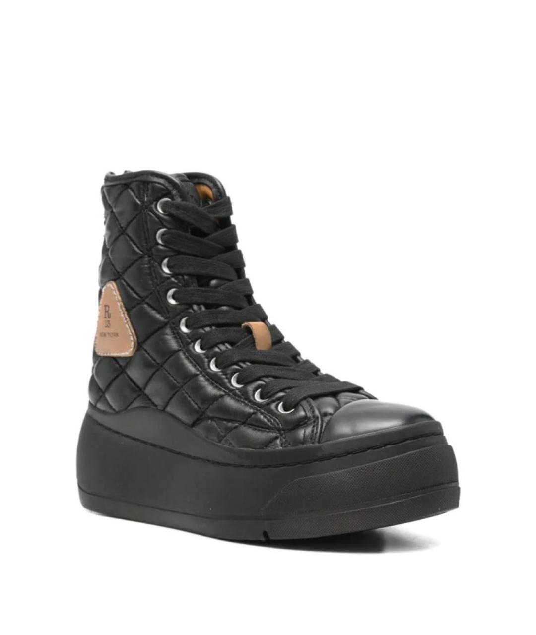 R13 Черные кожаные кеды, фото 2