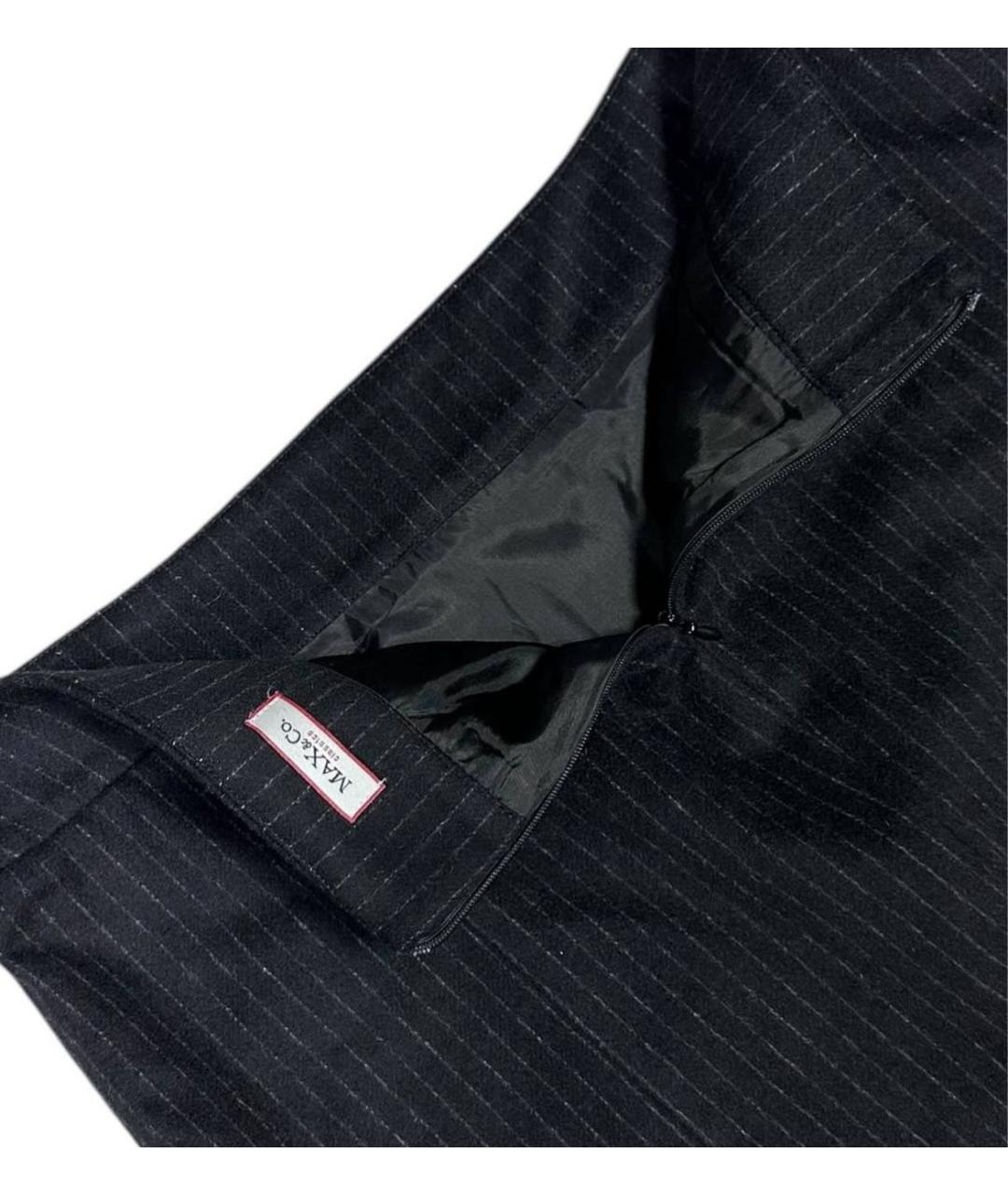 MAX&CO Антрацитовая шерстяная юбка миди, фото 7