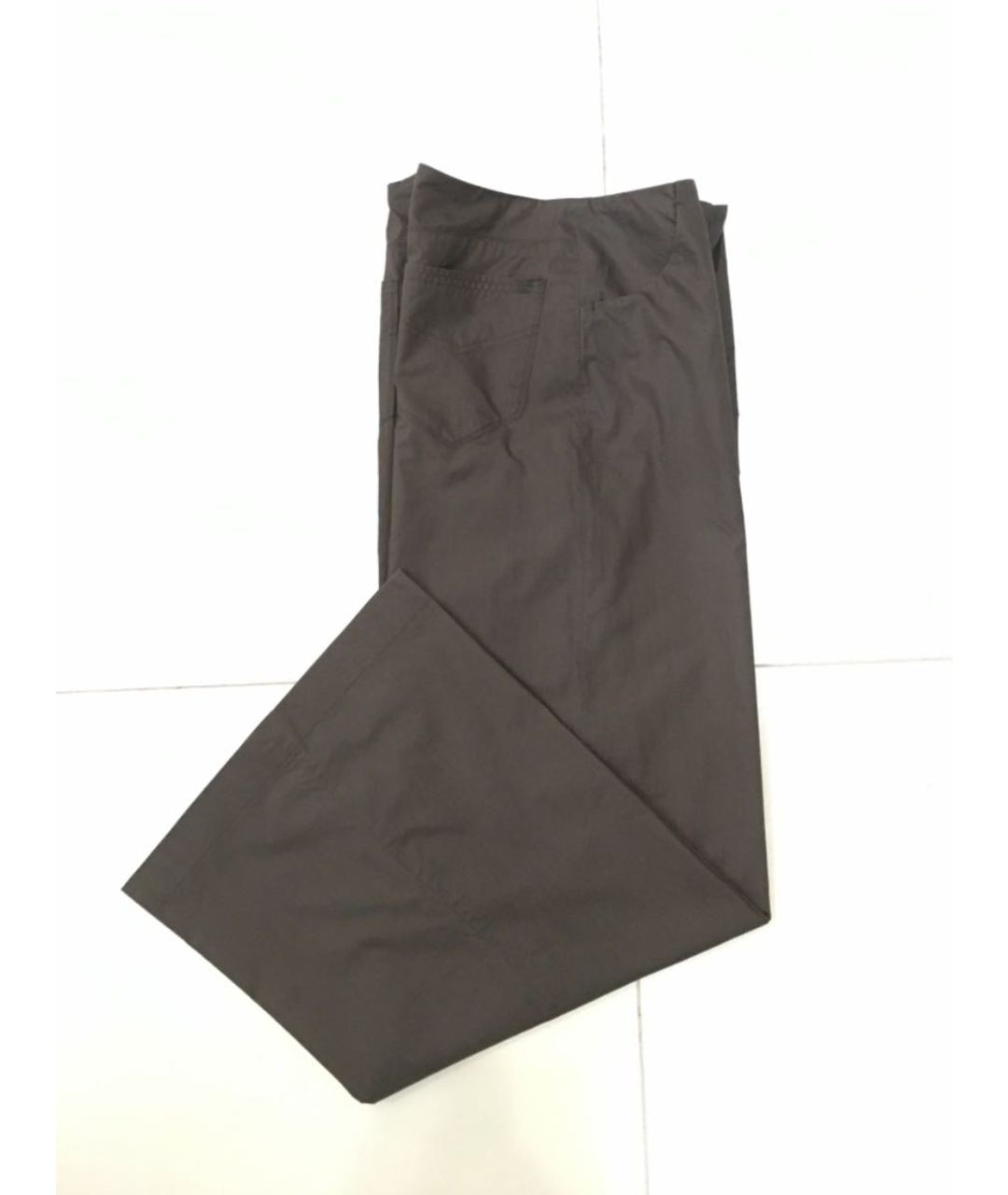 HUGO BOSS Коричневые хлопко-эластановые прямые брюки, фото 2