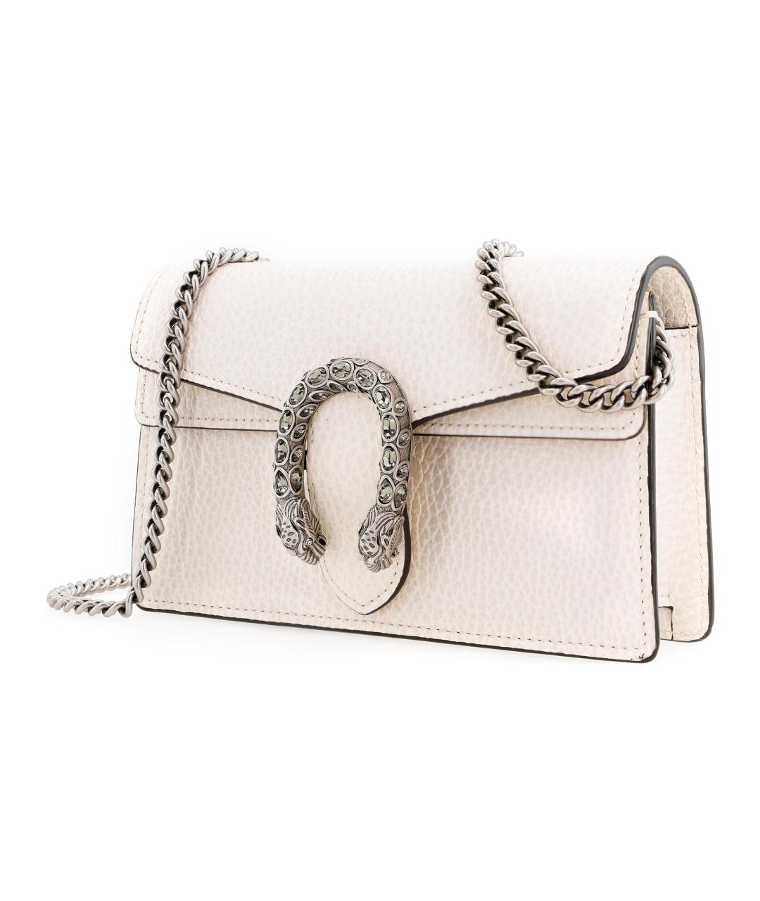 GUCCI Белая кожаная сумка через плечо, фото 2