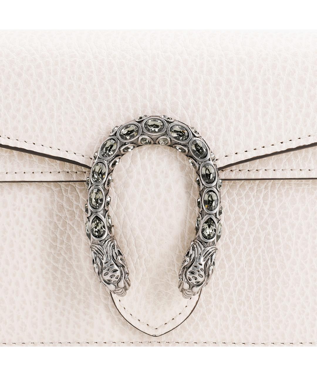 GUCCI Белая кожаная сумка через плечо, фото 5