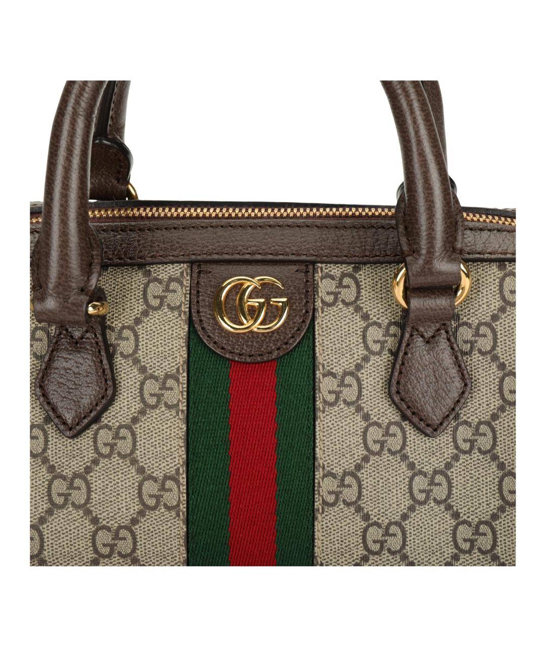GUCCI Коричневая сумка с короткими ручками, фото 5
