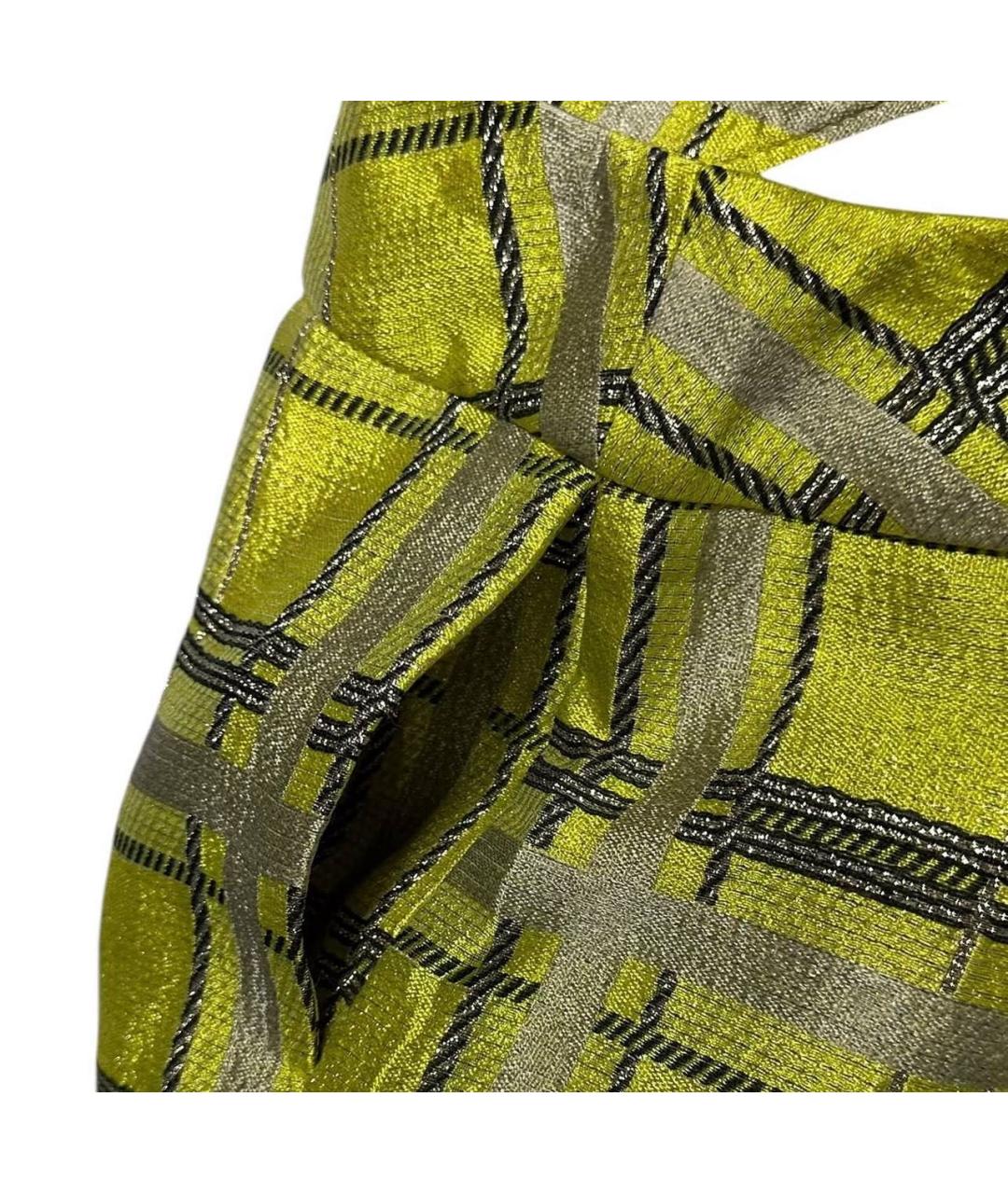 MAX&CO Желтая вискозная юбка мини, фото 3