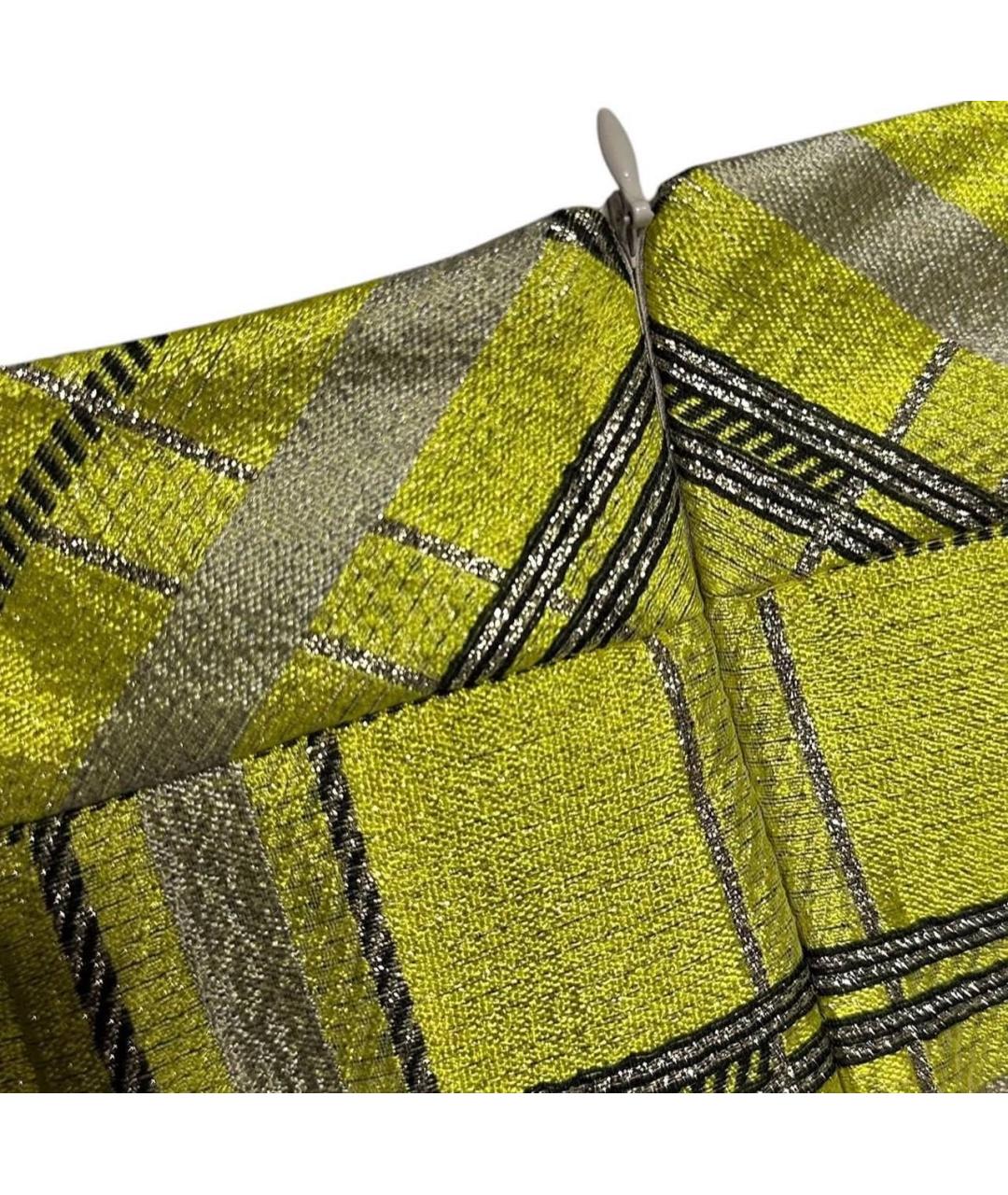 MAX&CO Желтая вискозная юбка мини, фото 4