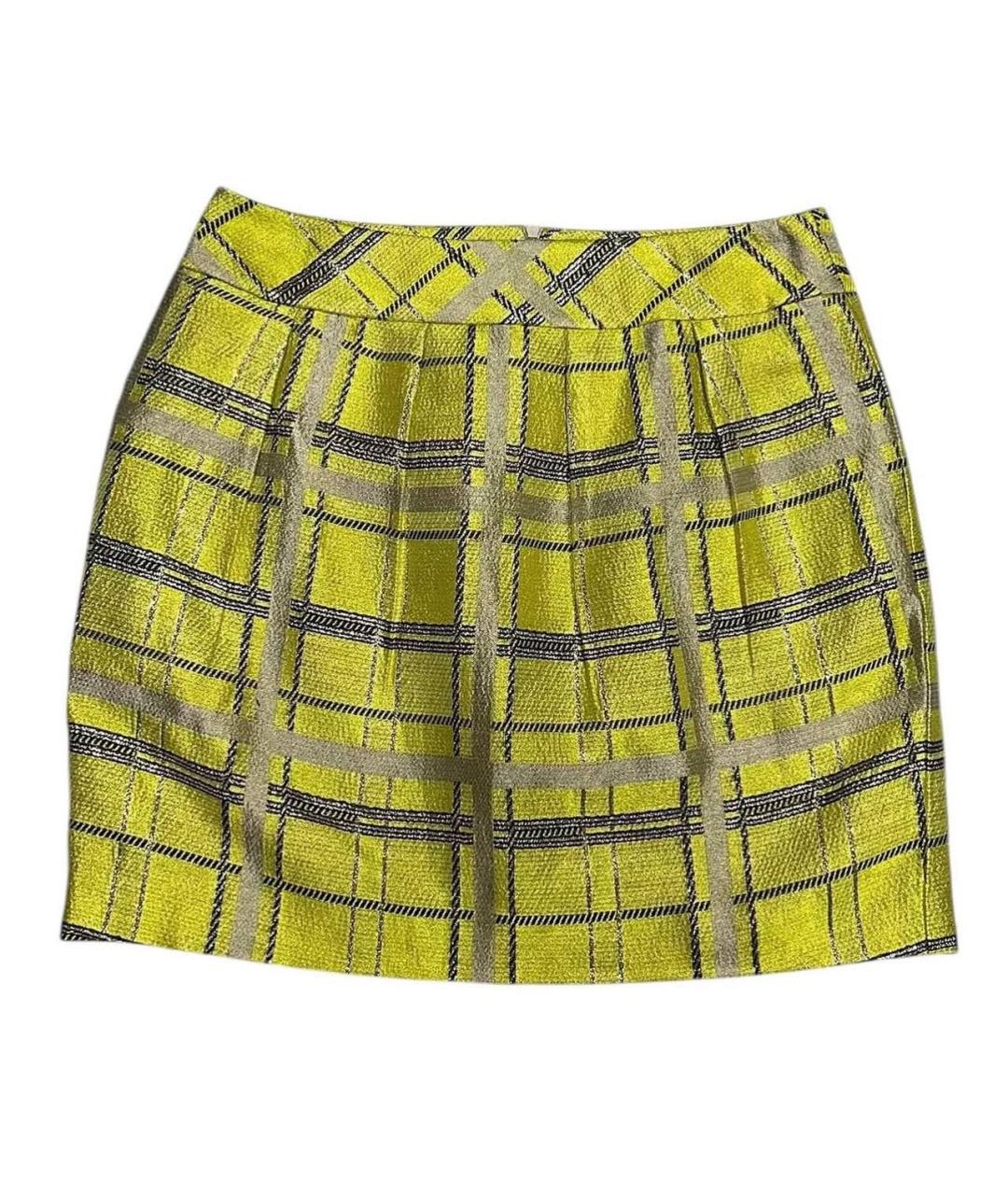 MAX&CO Желтая вискозная юбка мини, фото 1