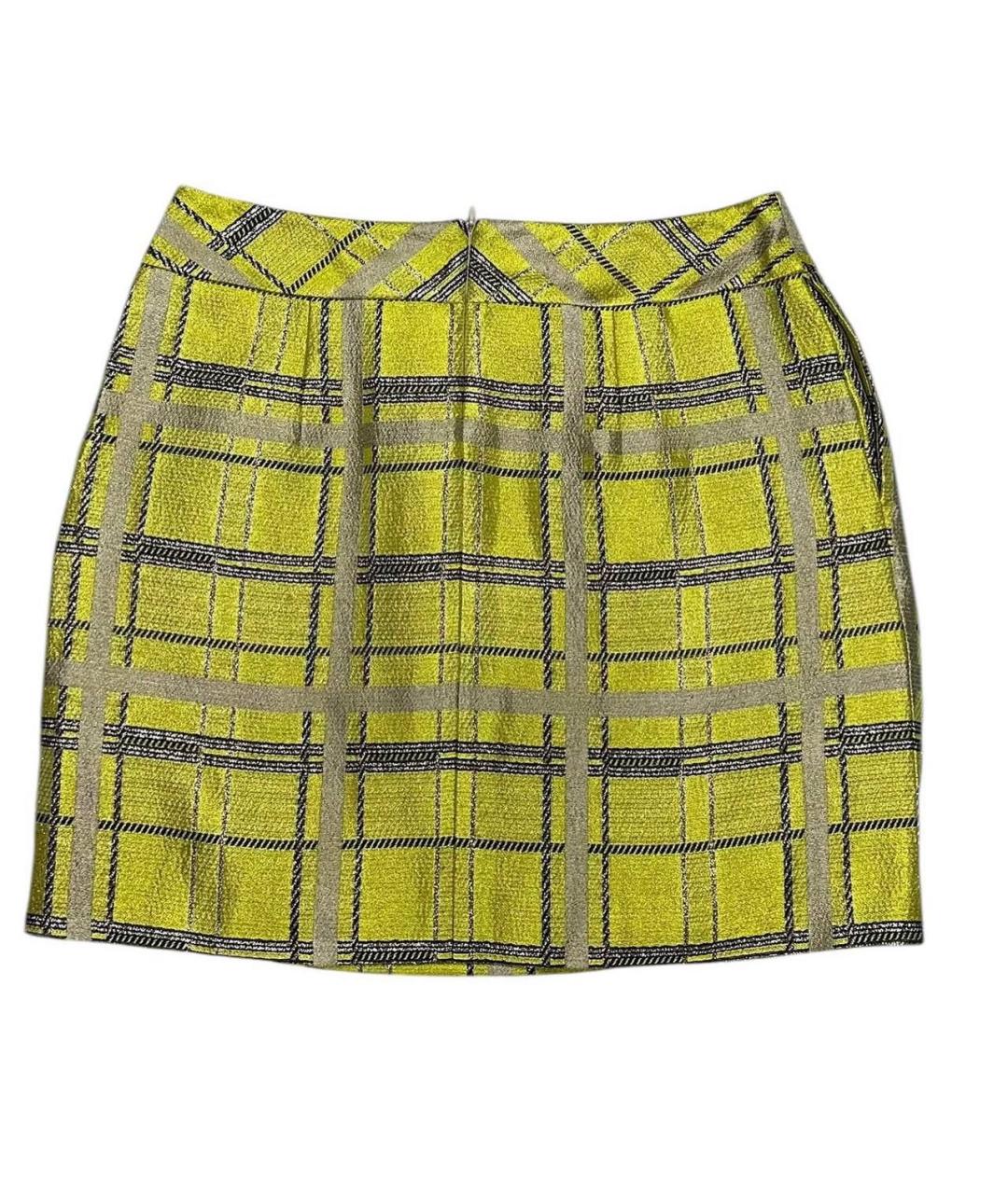MAX&CO Желтая вискозная юбка мини, фото 2