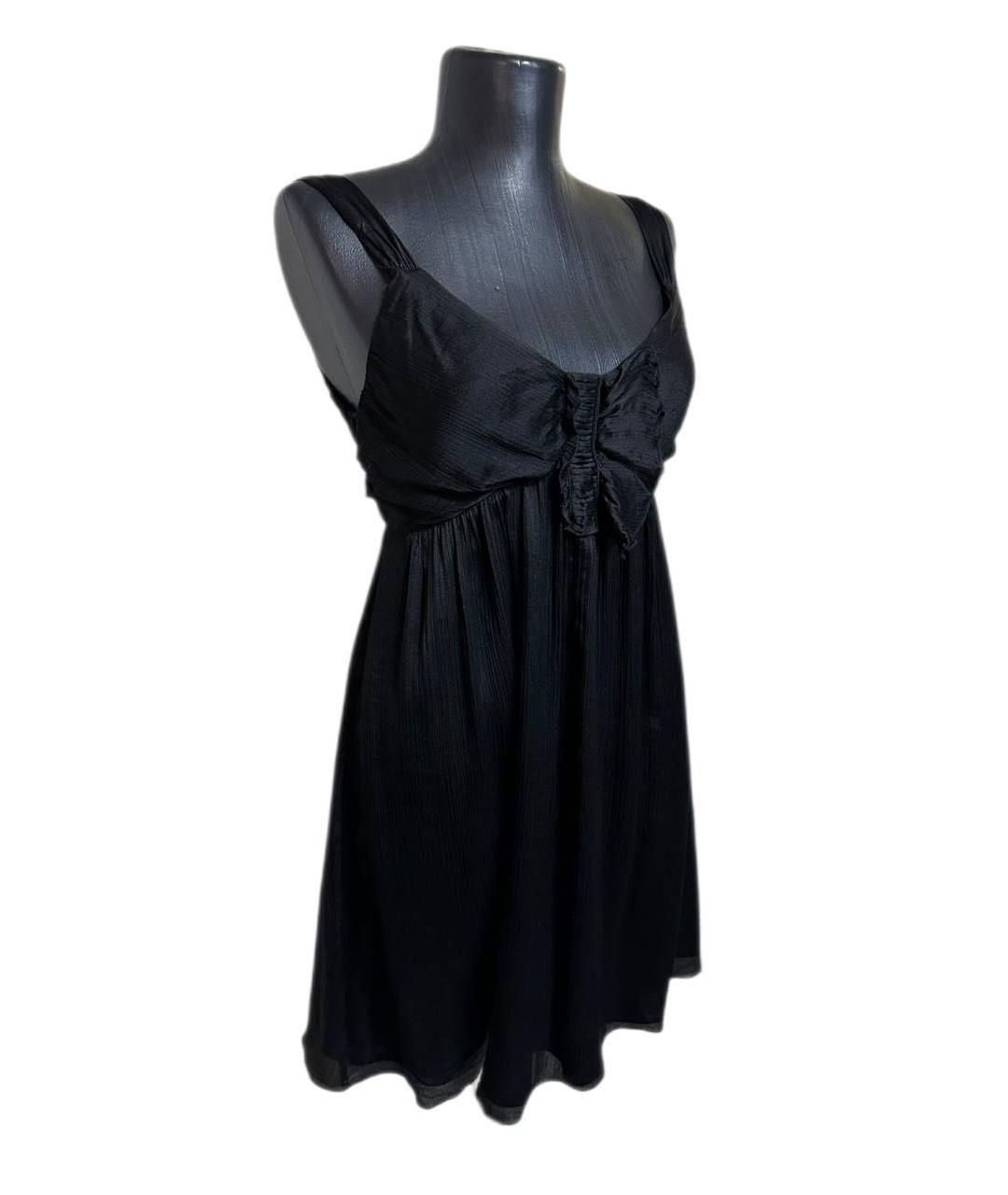 MAX&CO Черное шелковое коктейльное платье, фото 5