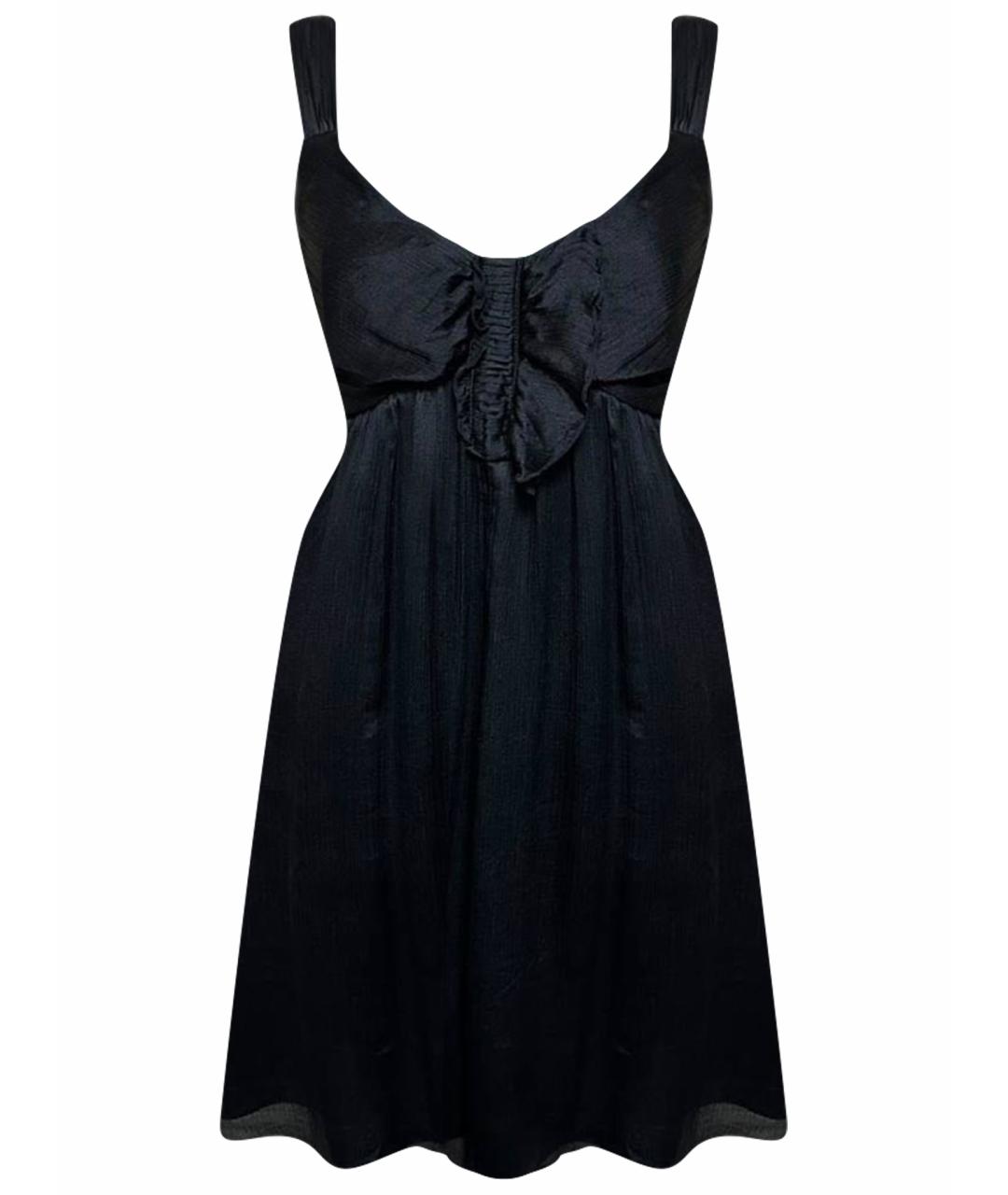 MAX&CO Черное шелковое коктейльное платье, фото 1