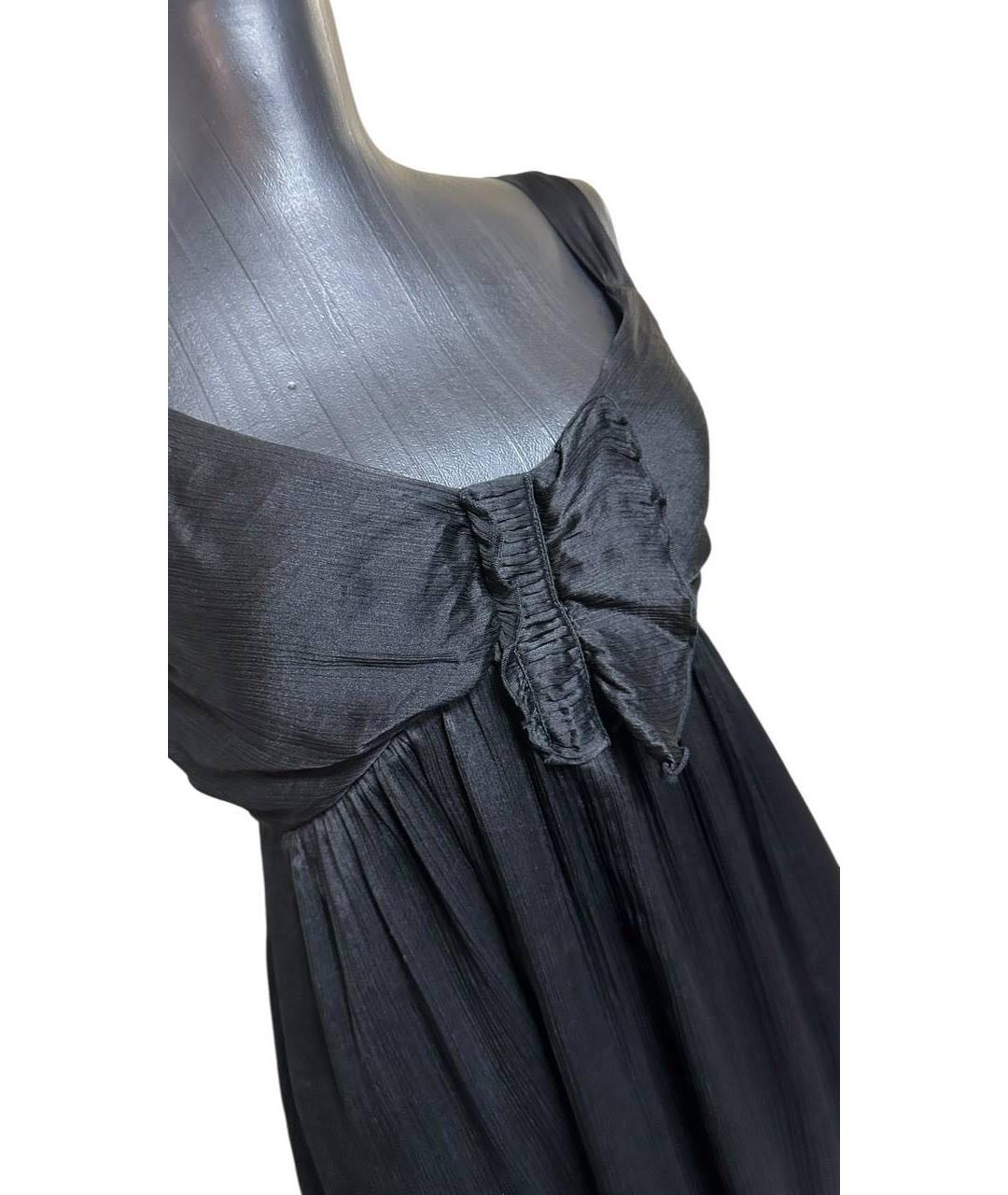 MAX&CO Черное шелковое коктейльное платье, фото 4