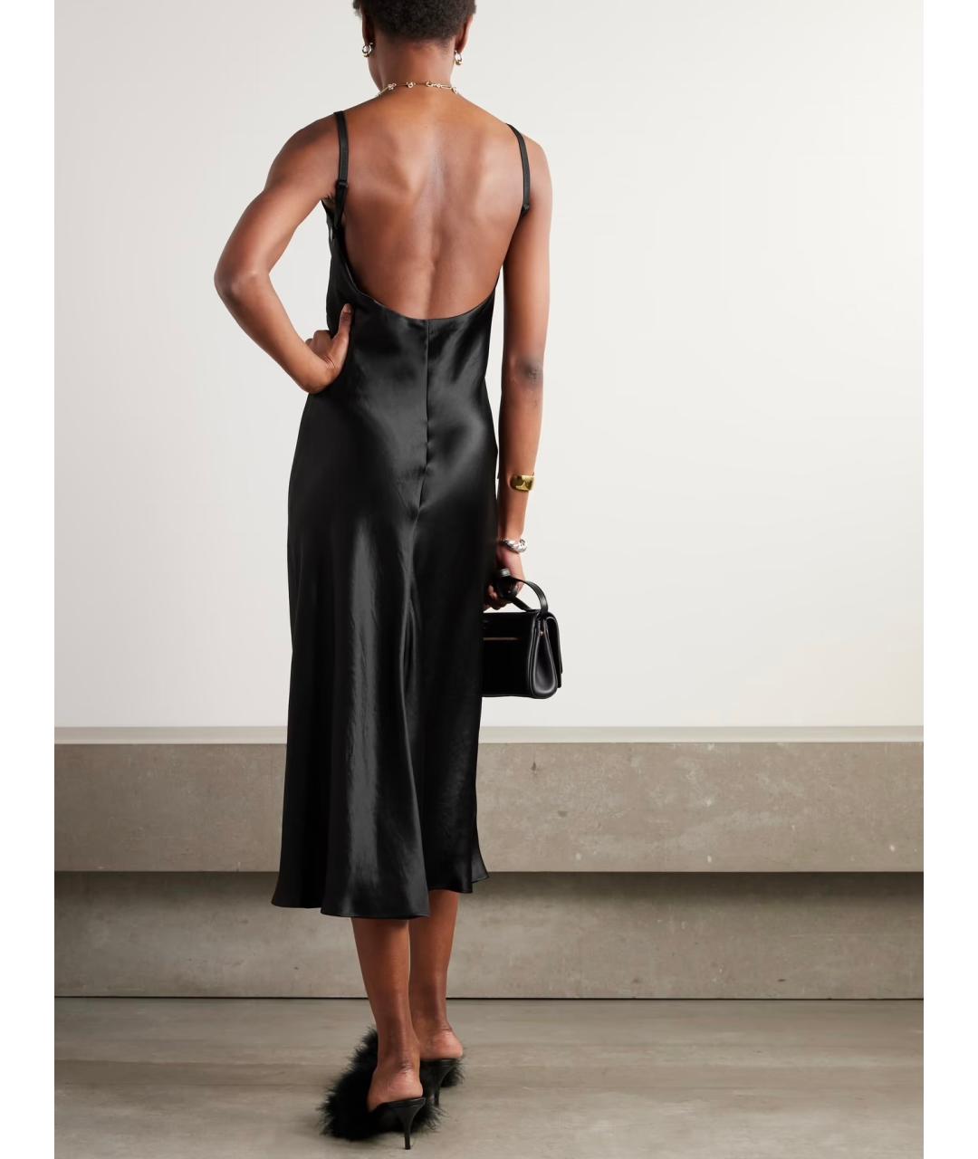 BALENCIAGA Черное ацетатное коктейльное платье, фото 3